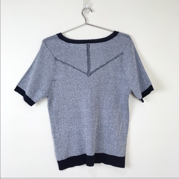 A.L.C. Navy & White knit sweater - Picture 3 of 7